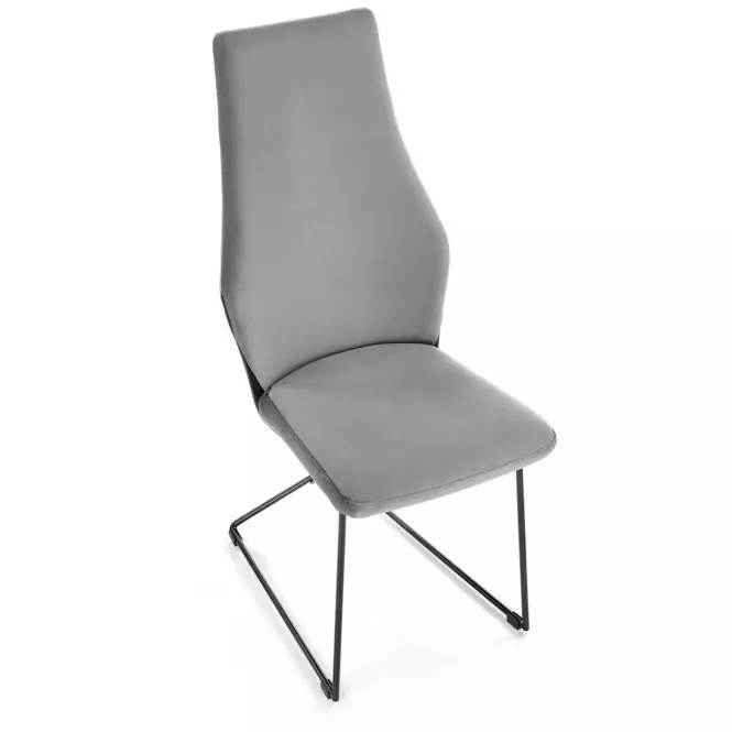 Stolička K485 velvet/kov popol 44x63x96