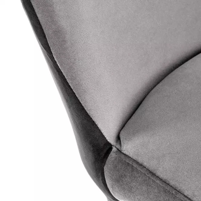 Stolička K485 velvet/kov popol 44x63x96