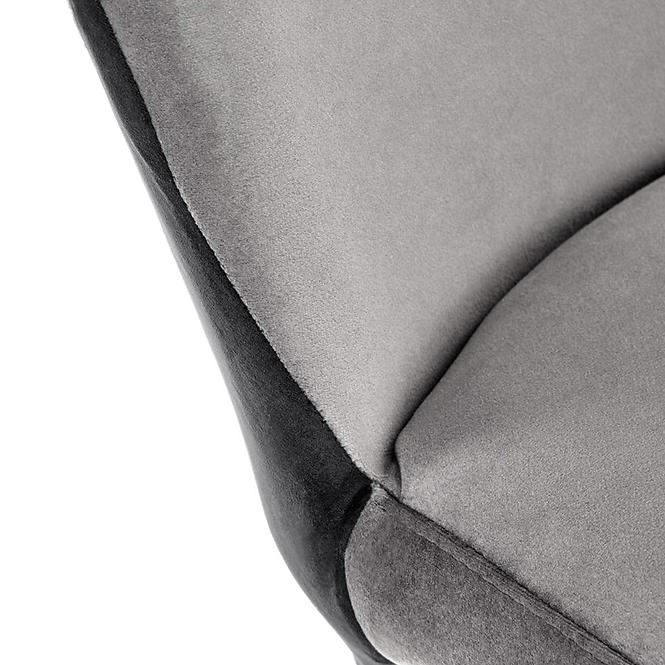Stolička K485 velvet/kov popol 44x63x96