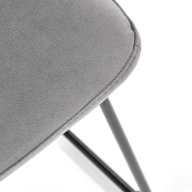 Stolička K485 velvet/kov popol 44x63x96