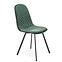 Stolička K462 velvet/kov tmavá  zelená 45x57x82