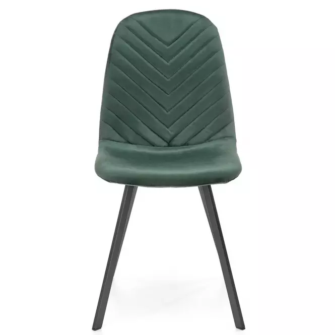 Stolička K462 velvet/kov tmavá  zelená 45x57x82