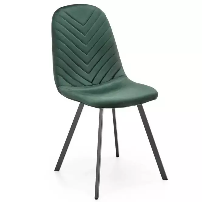 Stolička K462 velvet/kov tmavá  zelená 45x57x82