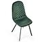 Stolička K462 velvet/kov tmavá  zelená 45x57x82,7