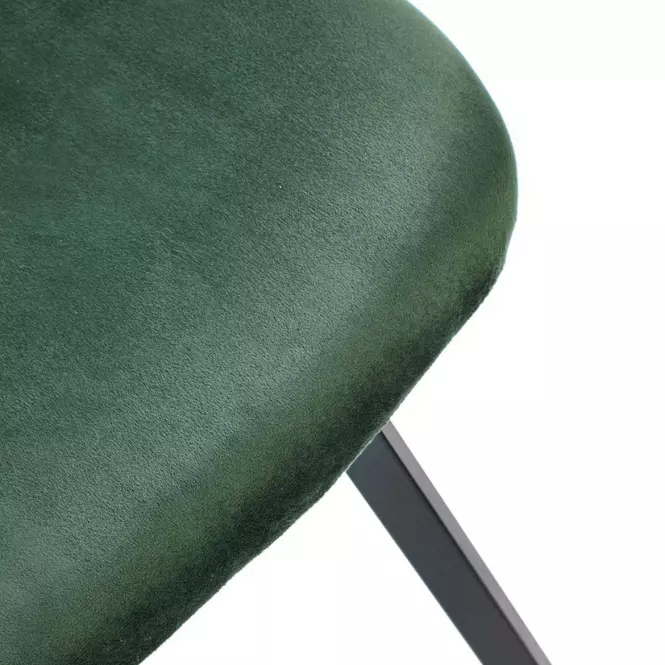 Stolička K462 velvet/kov tmavá  zelená 45x57x82