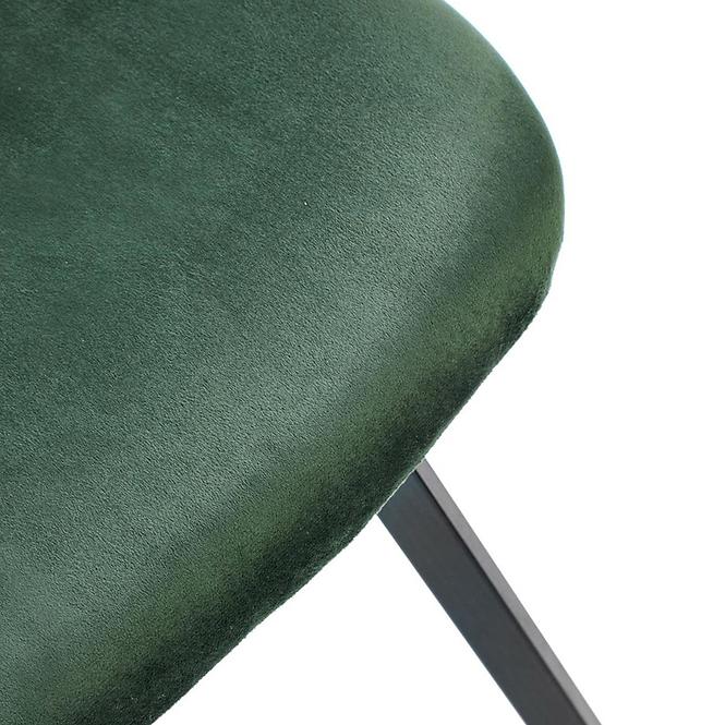 Stolička K462 velvet/kov tmavá  zelená 45x57x82