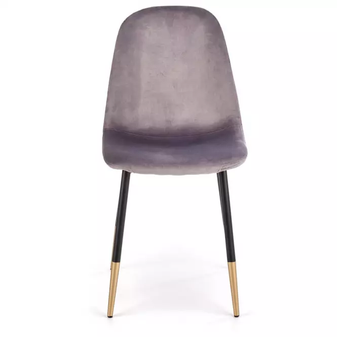 Stolička K379 velvet/kov popol 45x48x88