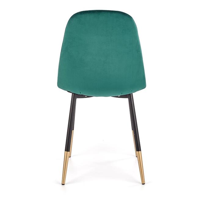 Stolička K379 velvet/kov tmavá  zelená 45x48x88