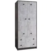 Skriňa Tommy 80 cm – biela, dvojdverová, zásuvky
