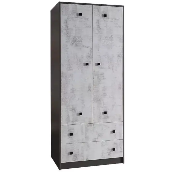 Skriňa Tommy 80 cm – biela, dvojdverová, zásuvky