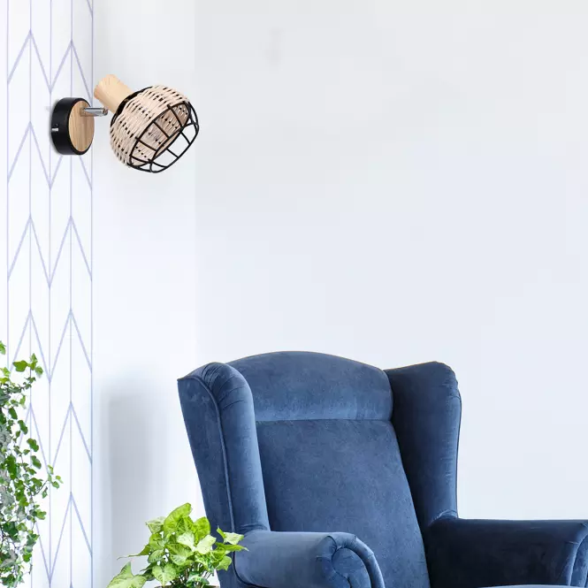 Nástenná lampa Tajga 91-12197 čierna/ bežová KD1