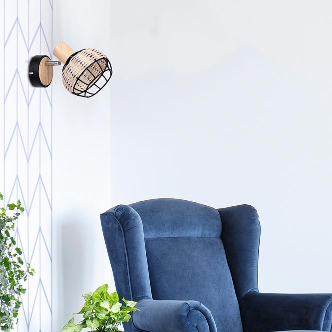 Nástenná lampa Tajga 91-12197 čierna/ bežová KD1