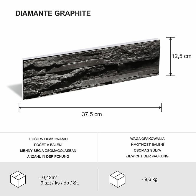 Betónový Obkladový Kameň Diamante Graphite