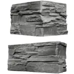 Betónový Obkladový Kameň Elbrus 2 Graphite Rohový