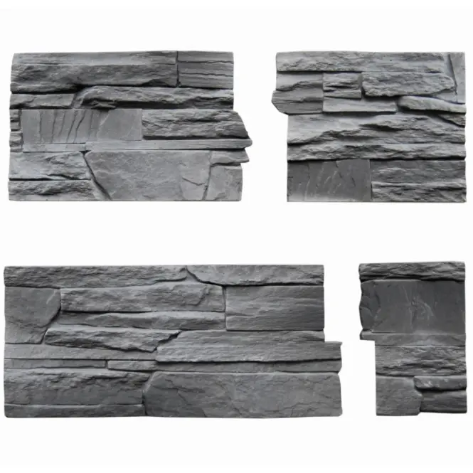 Betónový Obkladový Kameň Elbrus 2 Graphite Rohový
