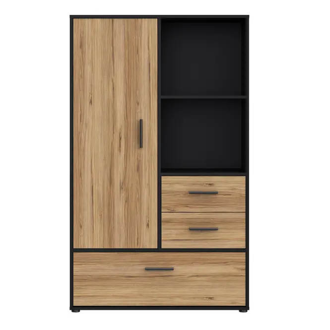 Regál Mokkaro čierna/dub catania