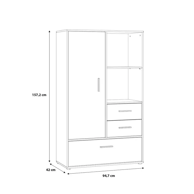 Regál Mokkaro čierna/dub catania