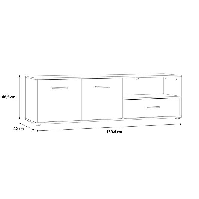 TV stolík Mokkaro černá/dub catania