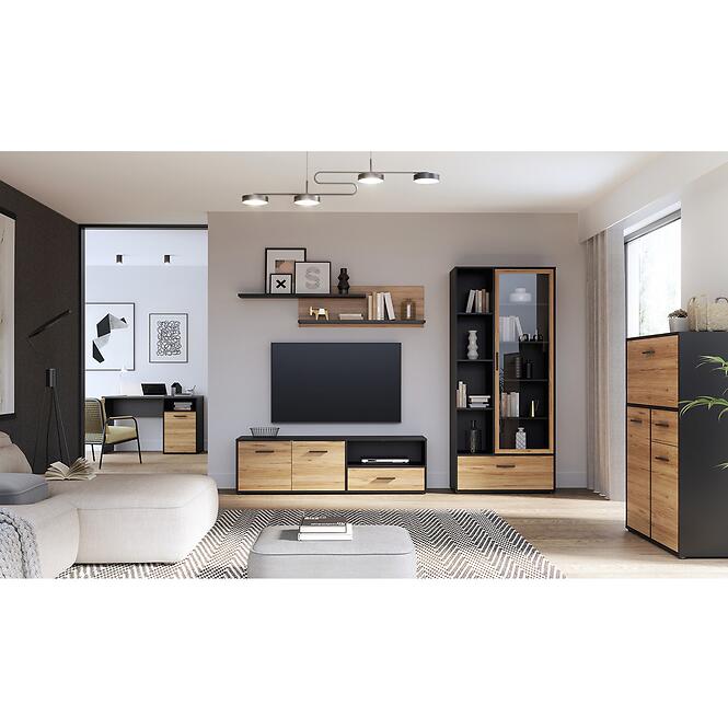 TV stolík Mokkaro čierna/dub catania,11