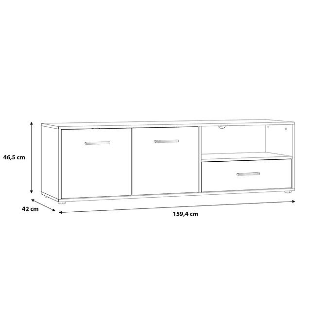 TV stolík Mokkaro čierna/dub catania,6