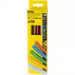Drel Lepiace tyčinky 10 ks mix farieb  11,2x200 mm, CON-GKS-61