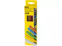 Drel Lepiace tyčinky 10 ks mix farieb  11,2x200 mm, CON-GKS-61