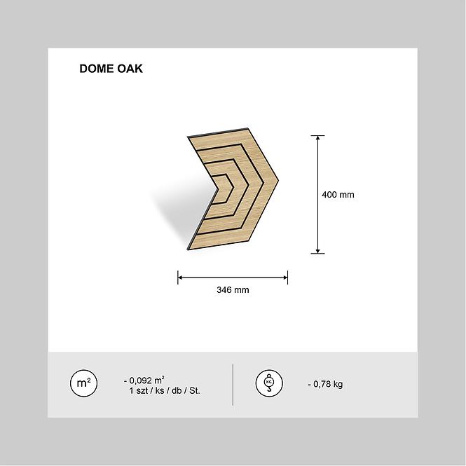 Panel frézovaný Dome dub MDF