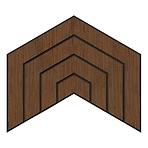 Panel frézovaný Dome wenge MDF