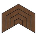 Panel frézovaný Dome wenge MDF