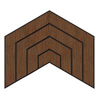 Panel frézovaný Dome wenge MDF