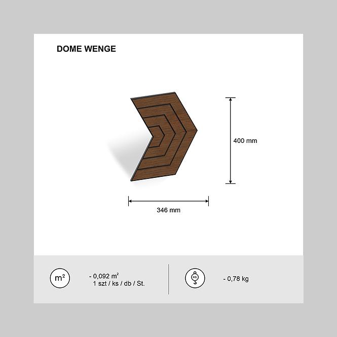 Panel frézovaný Dome wenge MDF