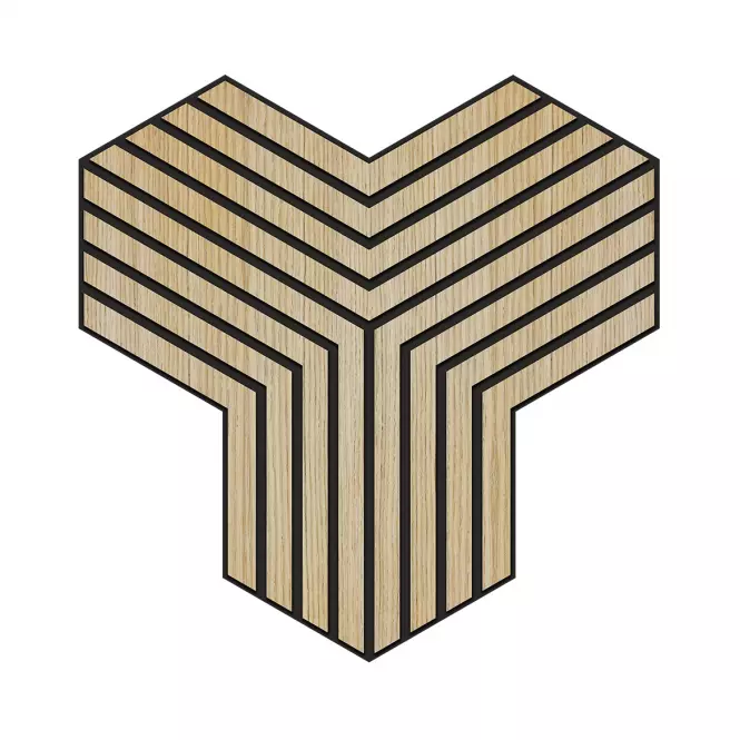 Panel frézovaný Triple dub MDF