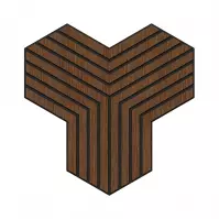 Panel frézovaný Triple wenge MDF
