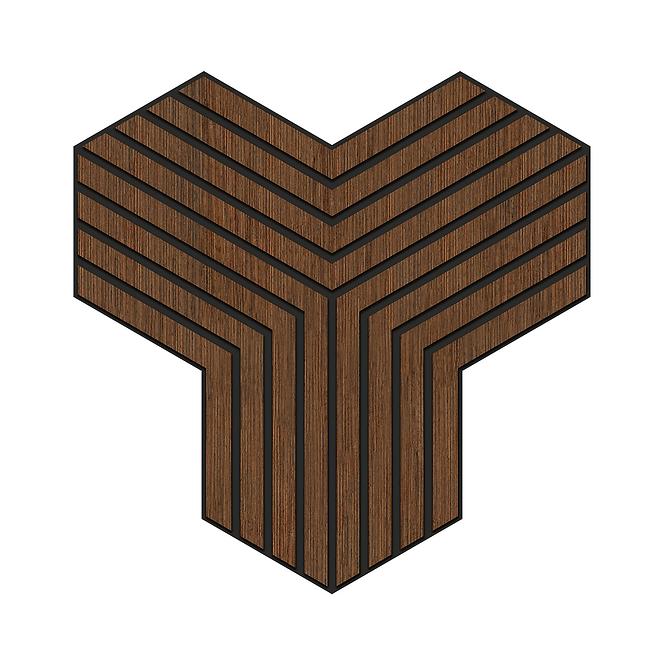 Panel frézovaný Triple wenge MDF