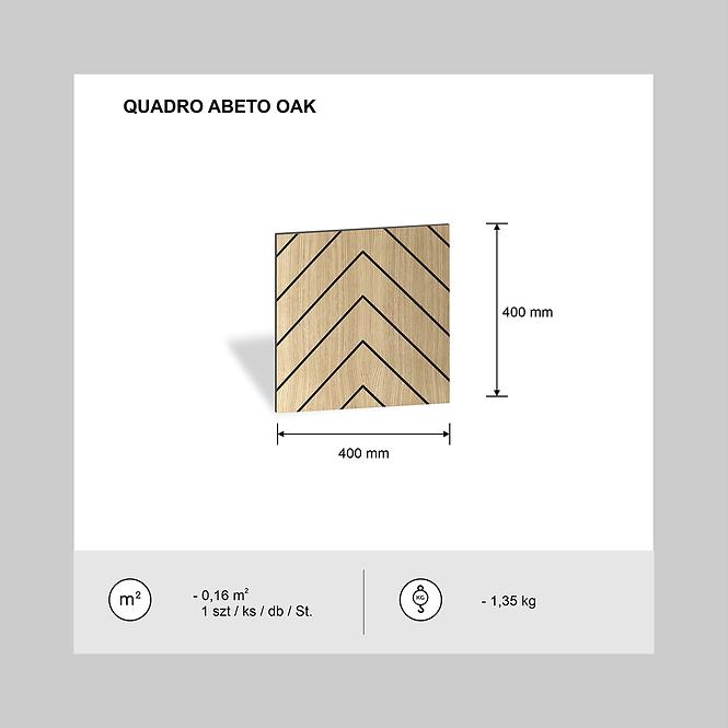 Panel frézovaný Quadro Abeto dub 40x40 cm MDF