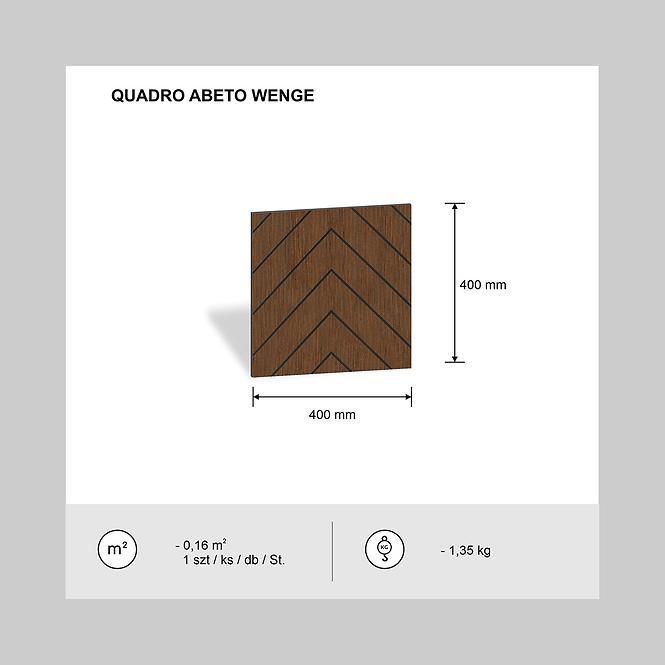 Panel frézovaný Quadro Abeto wenge 40x40 cm MDF