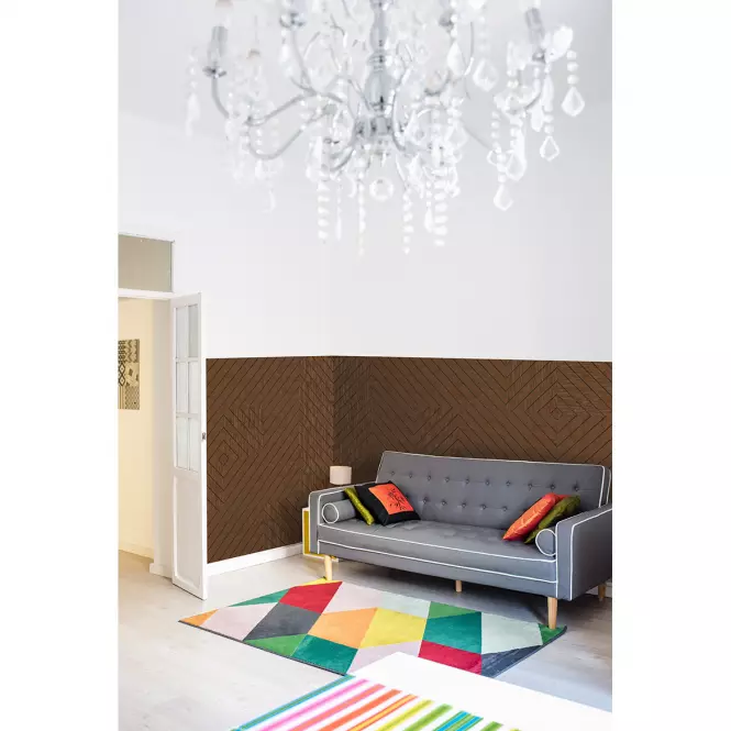 Panel frézovaný Quadro Diagonal wenge 40x40 cm MDF