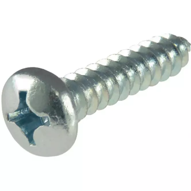 Vruty do plechu hlavička oblá pozink. 3,5x9,5mm
