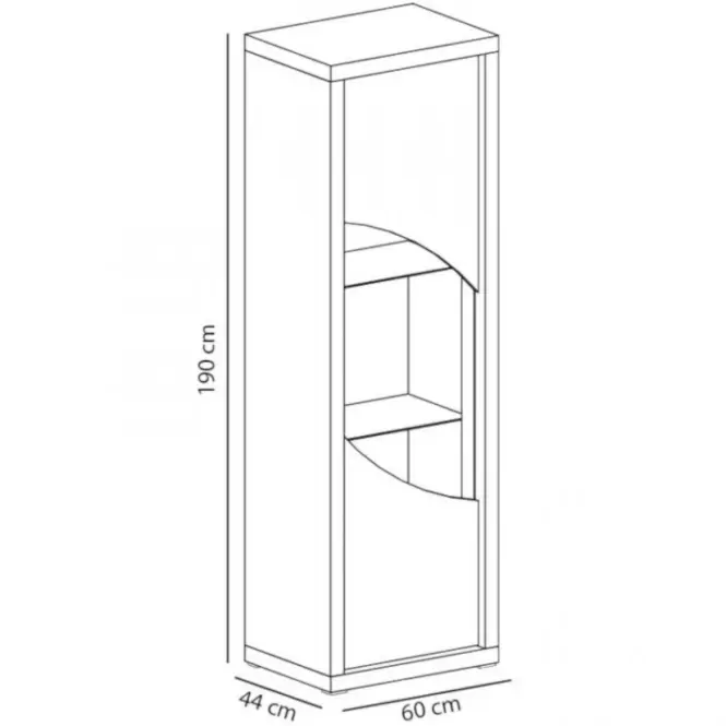 Komoda Paris P4 2D dub stirling/ biela