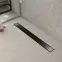 Lineárny odtok pod dlažbu + plne otočné čierna mat 800,7