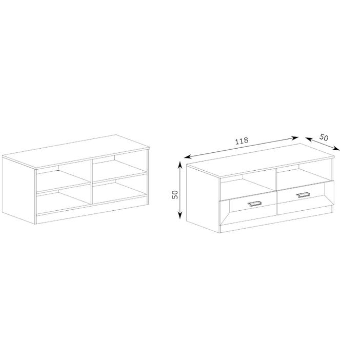 TV stolík Tadeusz T11 RTV dub Lefkas