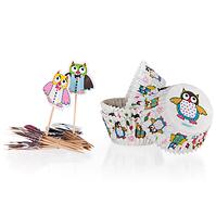 Formičky na muffiny Owls 11,5 cm 24 + 24 ks
