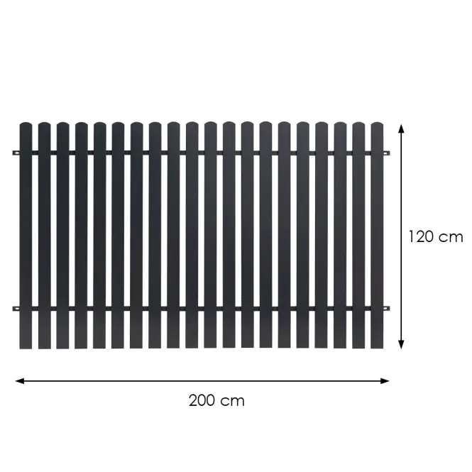 Plotový panel Mia 2 2,0 m h (1,20) ZN+RAL7016 štruktúra