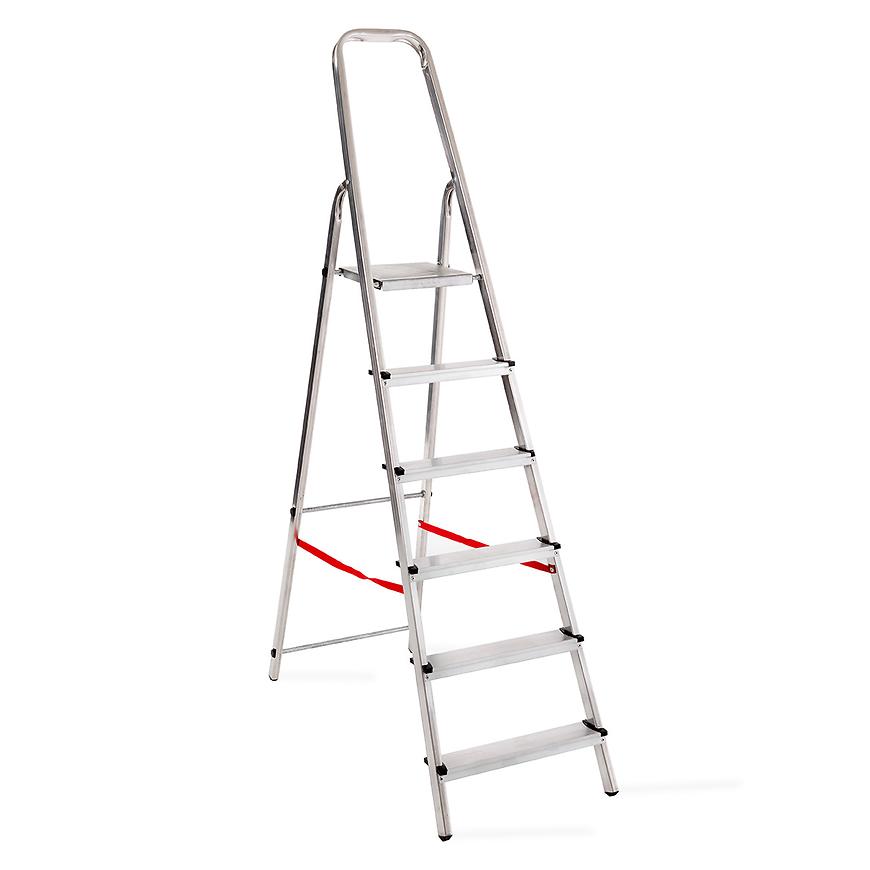 Hliníkový rebrík jednostranný  6-stupňový 150 kg