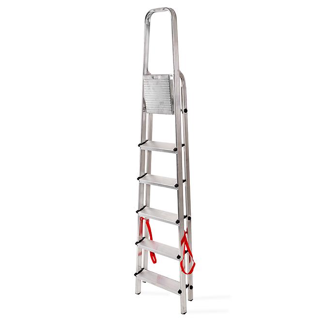 Hliníkový rebrík jednostranný  6-stupňový 150 kg