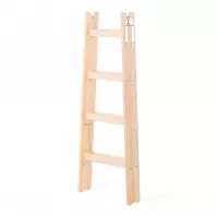 Drevený rebrík dvojstranný 4-stupňový 150 kg