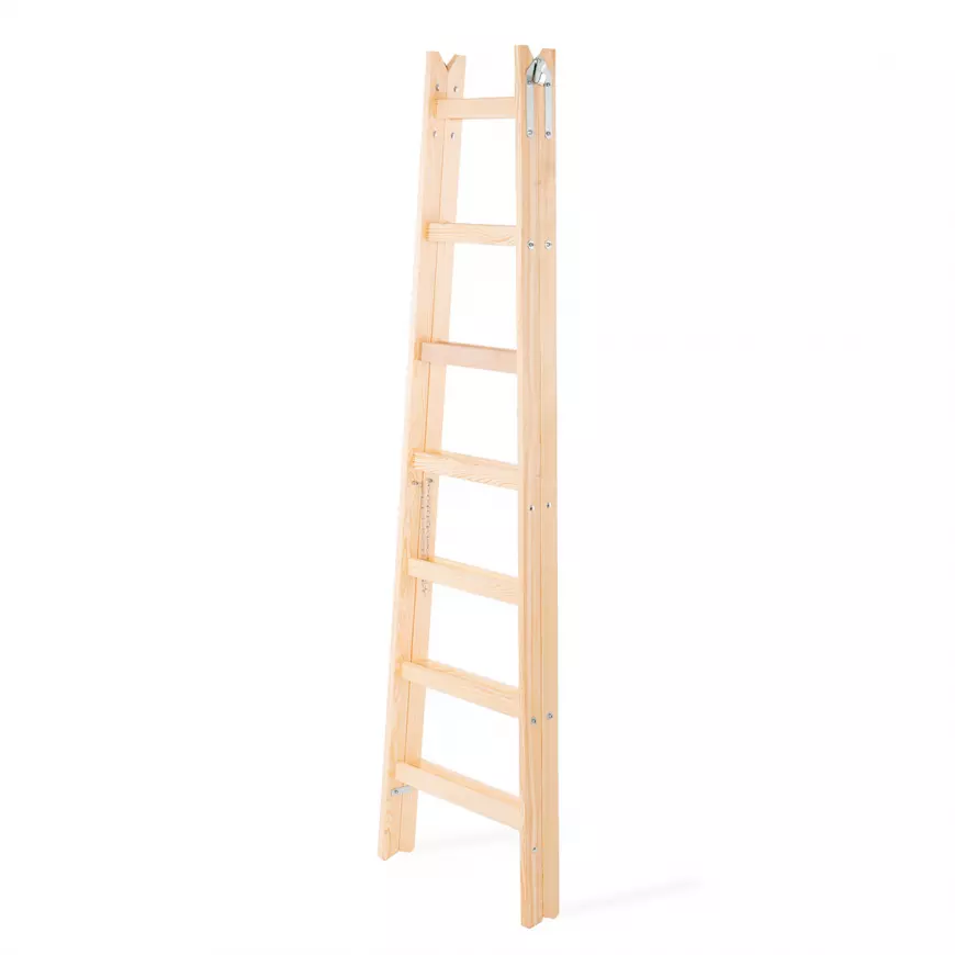 Fotografia produktu: Drevený rebrík dvojstranný 7-stupňový 150 kg