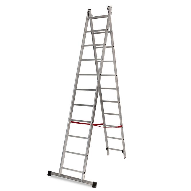 Hliníkový rebrík dvojelementový 11-stupňový 150kg Master line