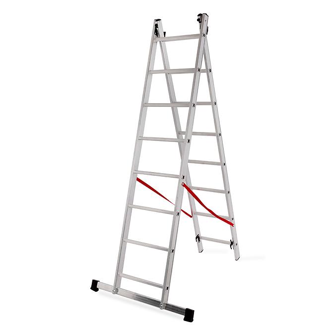 Hliníkový rebrík dvojelementový 8-stupňový 150kg Master line
