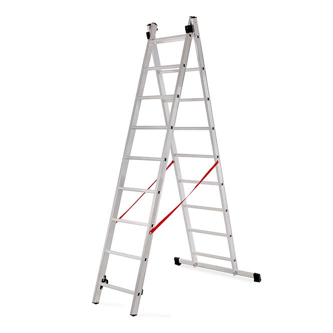 Hliníkový rebrík dvojelementový 9-stupňový 150kg Master line